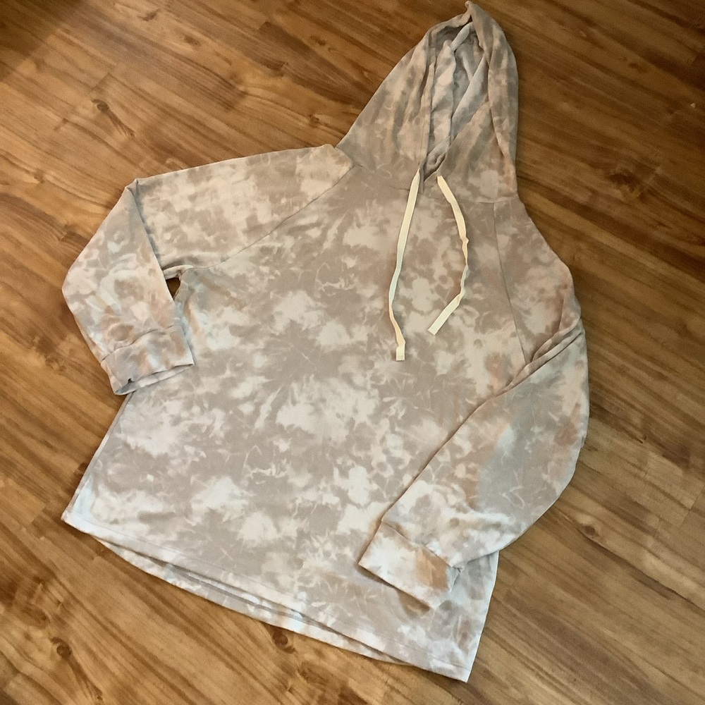 ODDY plus marble pullover tunic hooded sweater shirt 3X